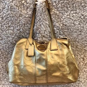 Rose Gold Coach Handbag